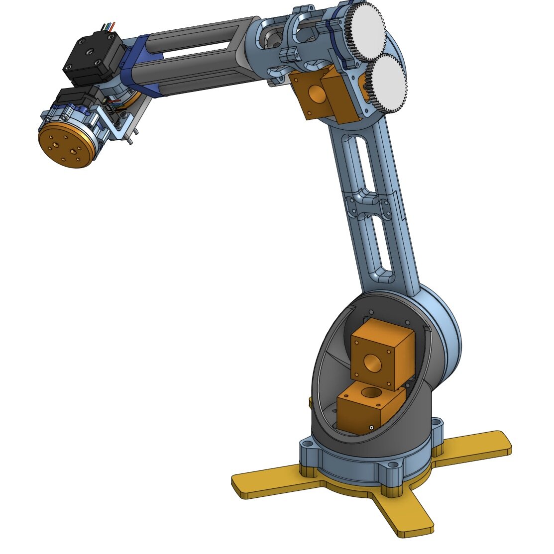 6-DOF Robotic Arm CAD render