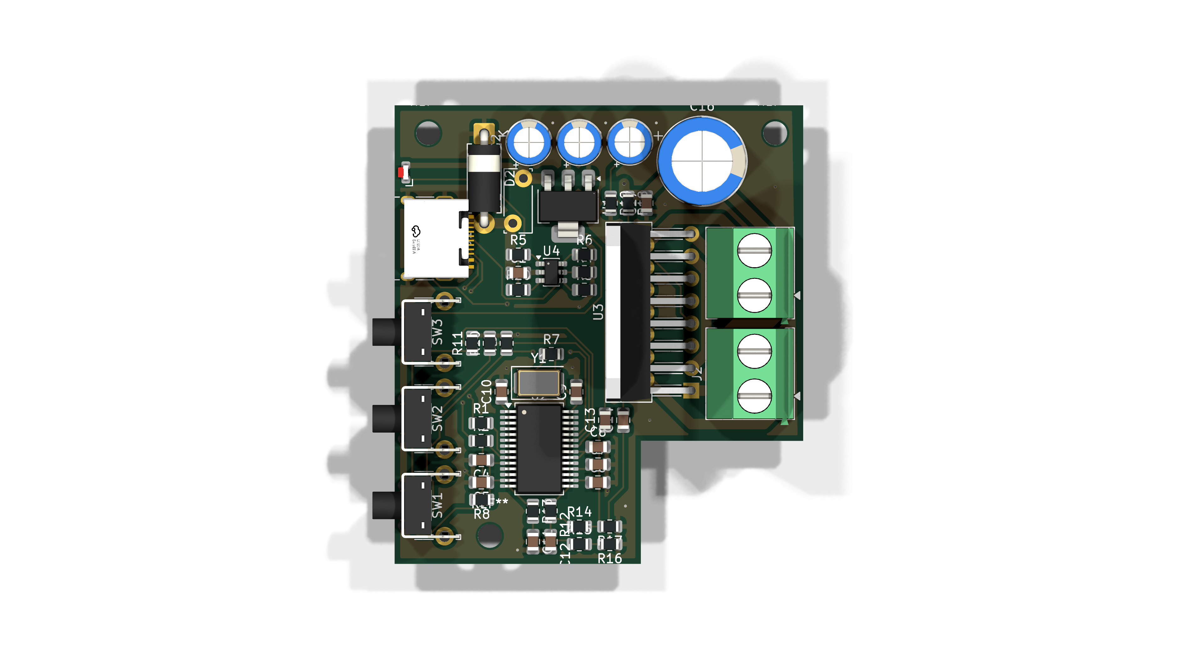 Amp board revision 2 render